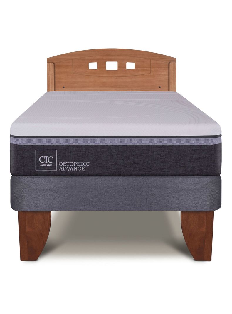 Cama Europea Ortopedic Advance 1.5 Plazas + Respaldo New Gales-2