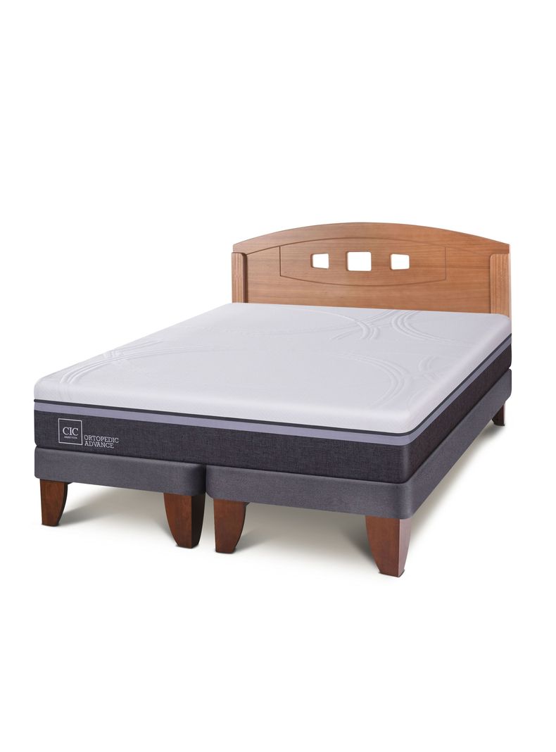 Cama Europea Ortopedic Advance 2 Plazas Base Normal + Respaldo New Gales-0