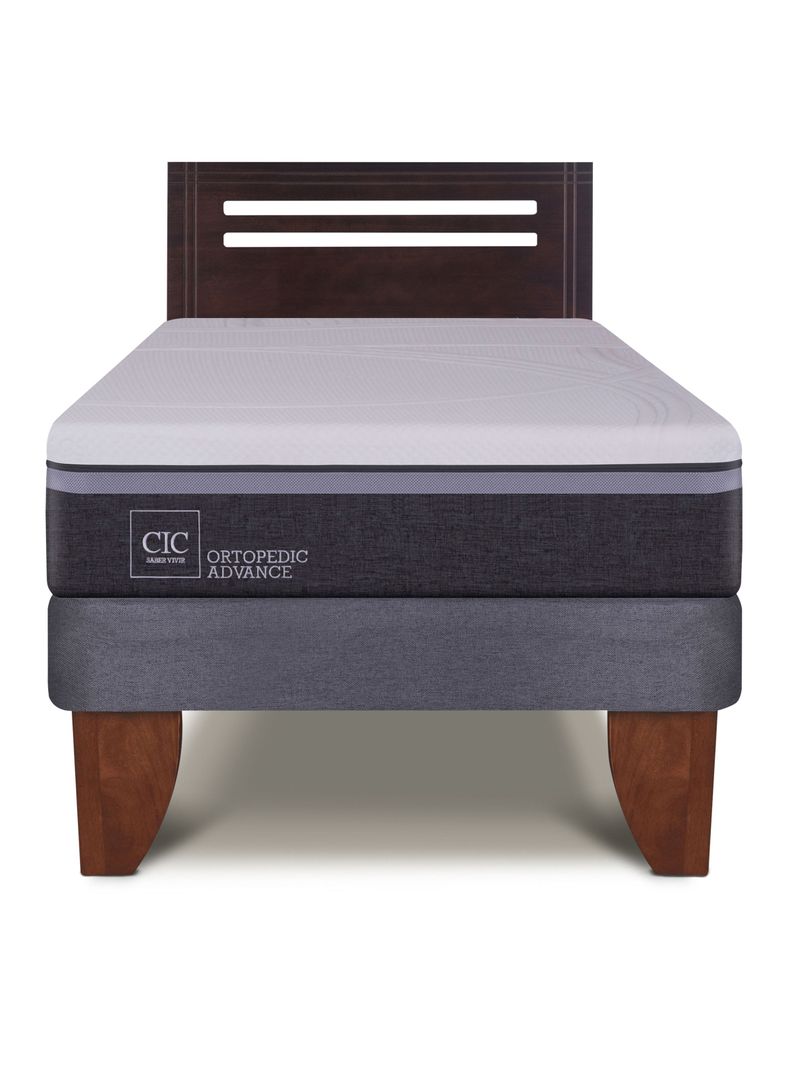 Cama Europea Ortopedic Advance 1.5 Plazas + Respaldo New Munich-2