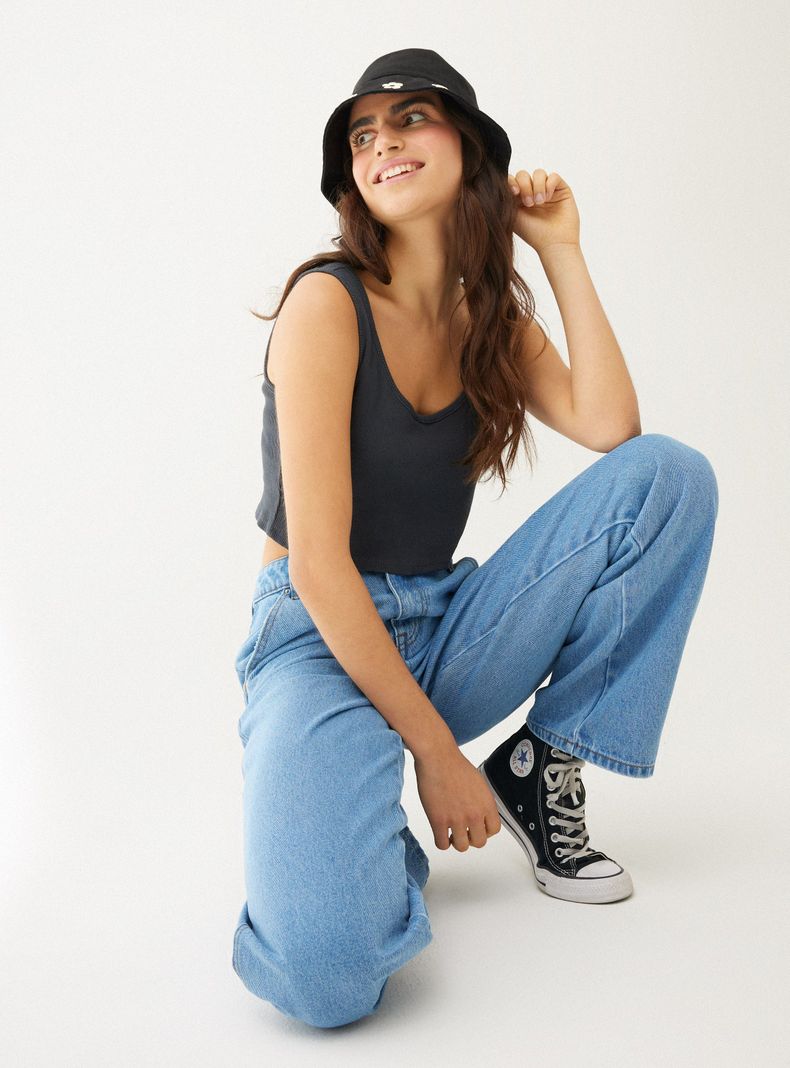 Polera Crop Rib Lavada-4