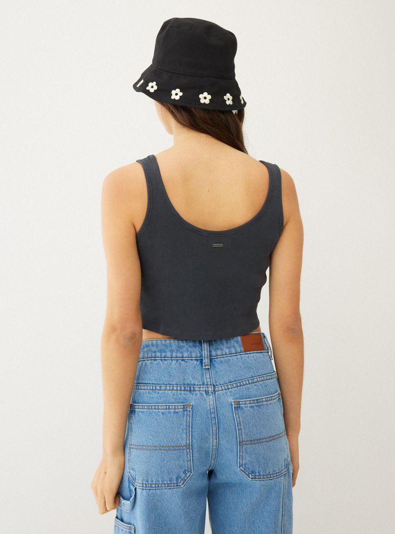 Polera Crop Rib Lavada-1