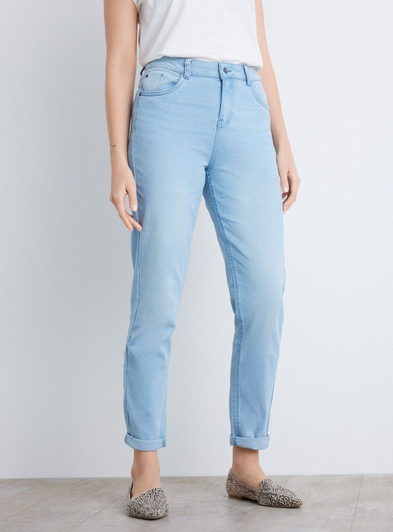 Jean Slim Fit con Botón y Bolsillos-0