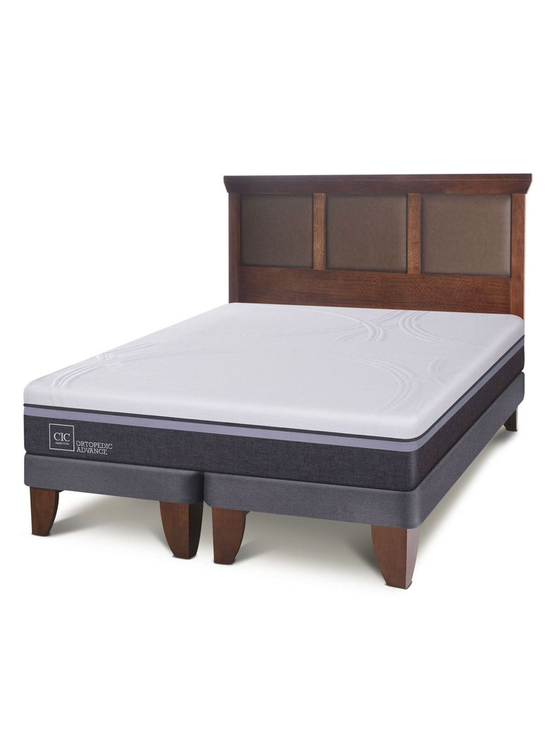 Cama Europea Ortopedic Advance 2 Plazas Base Dividida + Respaldo New Torino