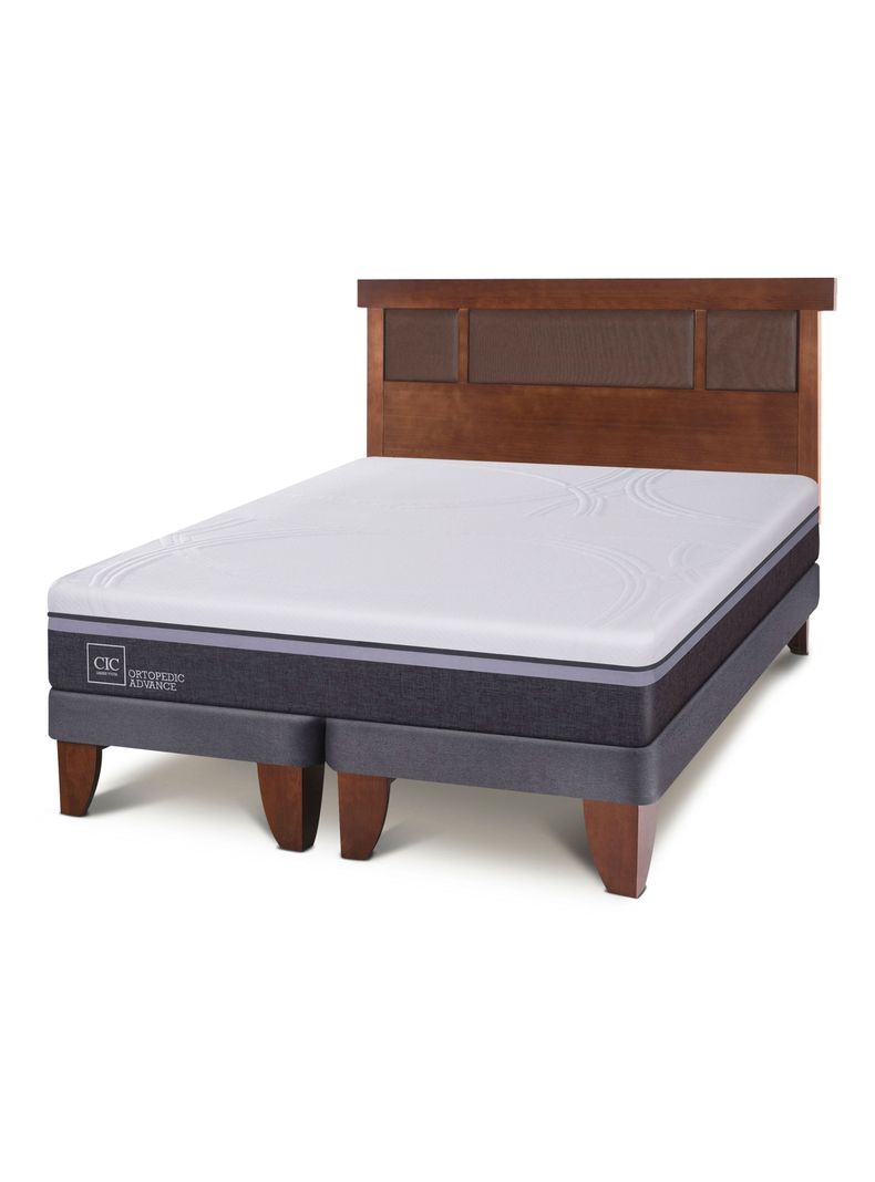 Cama Europea Ortopedic Advance King + Respaldo New Torino-0