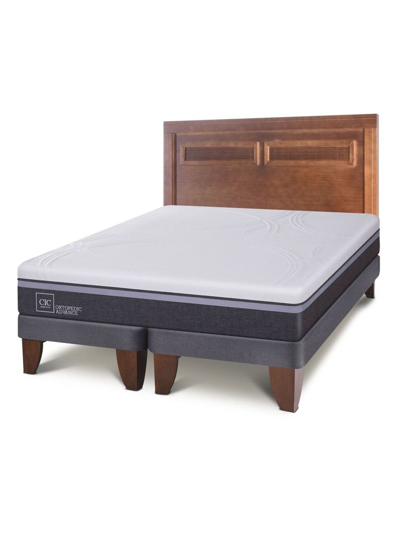 Cama Europea Ortopedic Advance 2 Plazas Base Dividida + Respaldo Milán