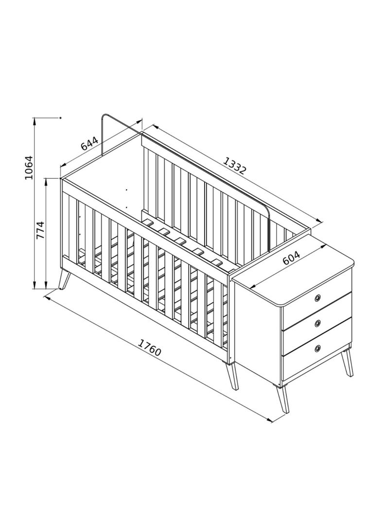 Cuna Encanto Celeste Kidscool-1