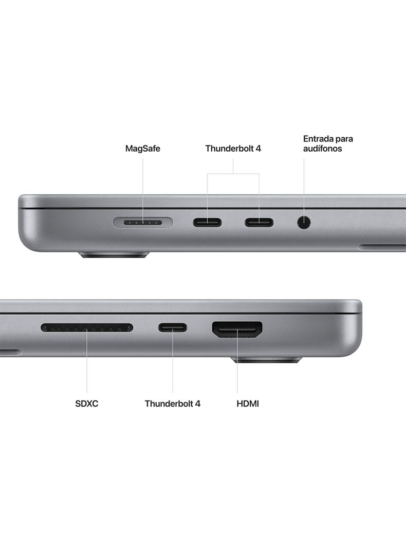 MacBook Pro 16" Chip M2 Pro 12 Núcleos CPU y 19 Núcleos GPU 16GB RAM 512GB SSD Gris Espacial-2