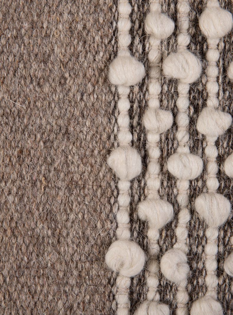 Alfombra 190 x 290 cm Wool Tribal Rayas Café-1