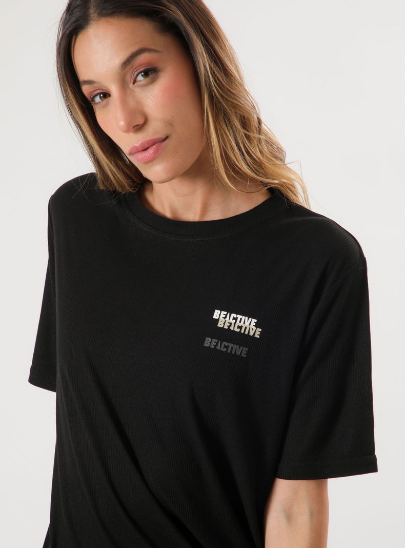 Polera Lisa T-Shirt Manga Corta Logo-2