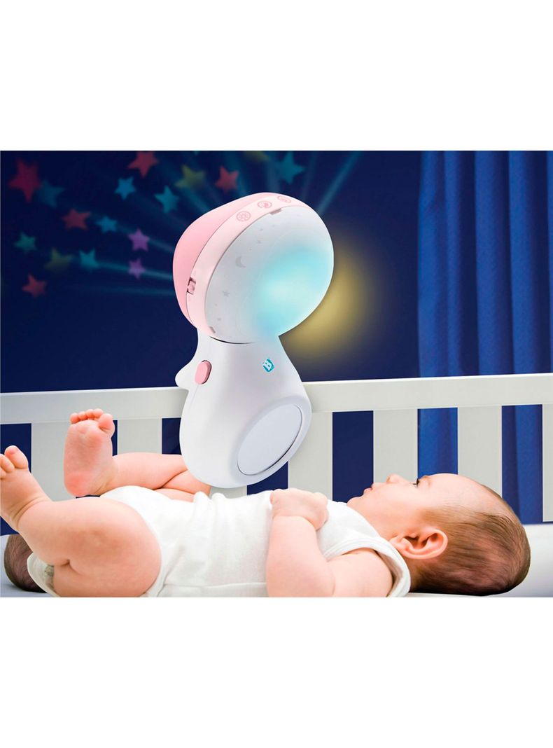 Movil Bebe Proyector Musical 3 en 1 Rosado Infantino-1