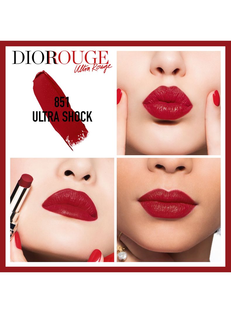 Labial Dior en Barra Rouge Ultra Rouge 851-1