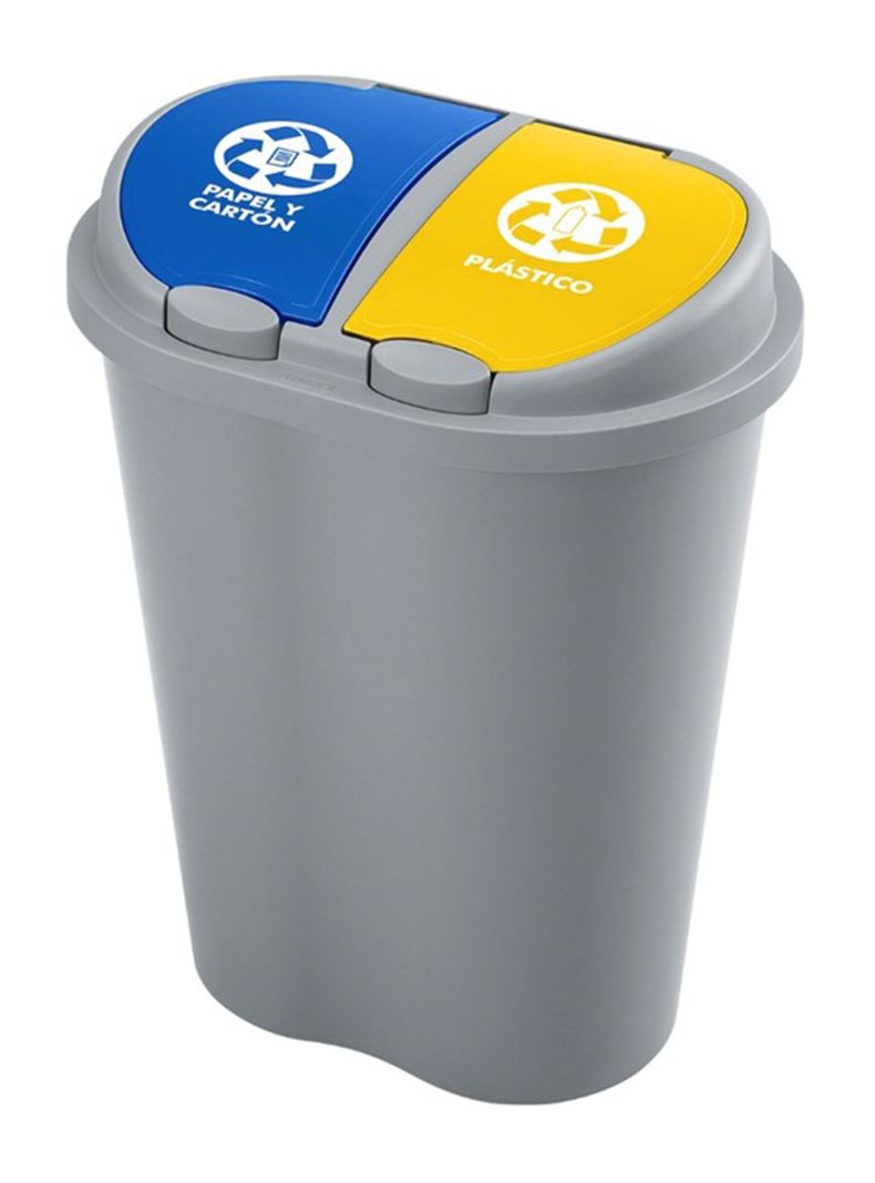 Basurero Rimax 50 lt 2 Entradas con Pedal-0