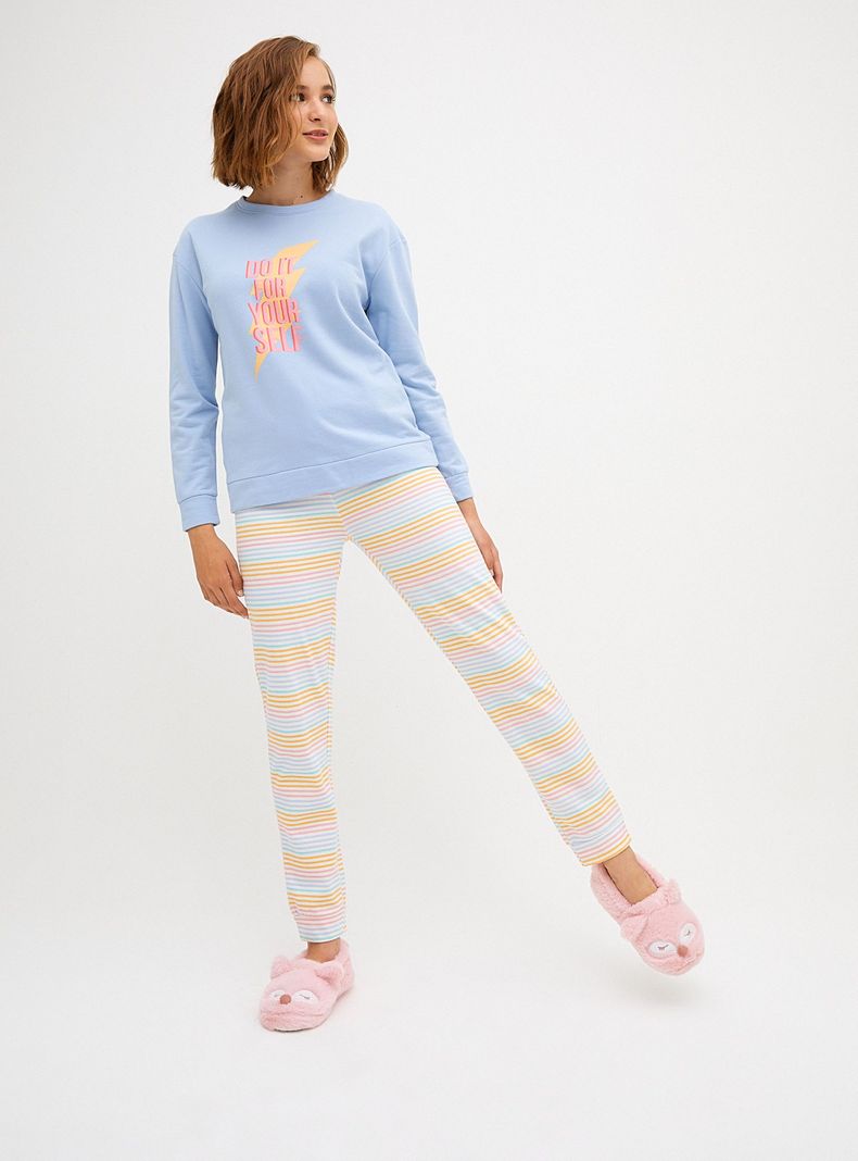 Pijama Pantalón con Lazo-3