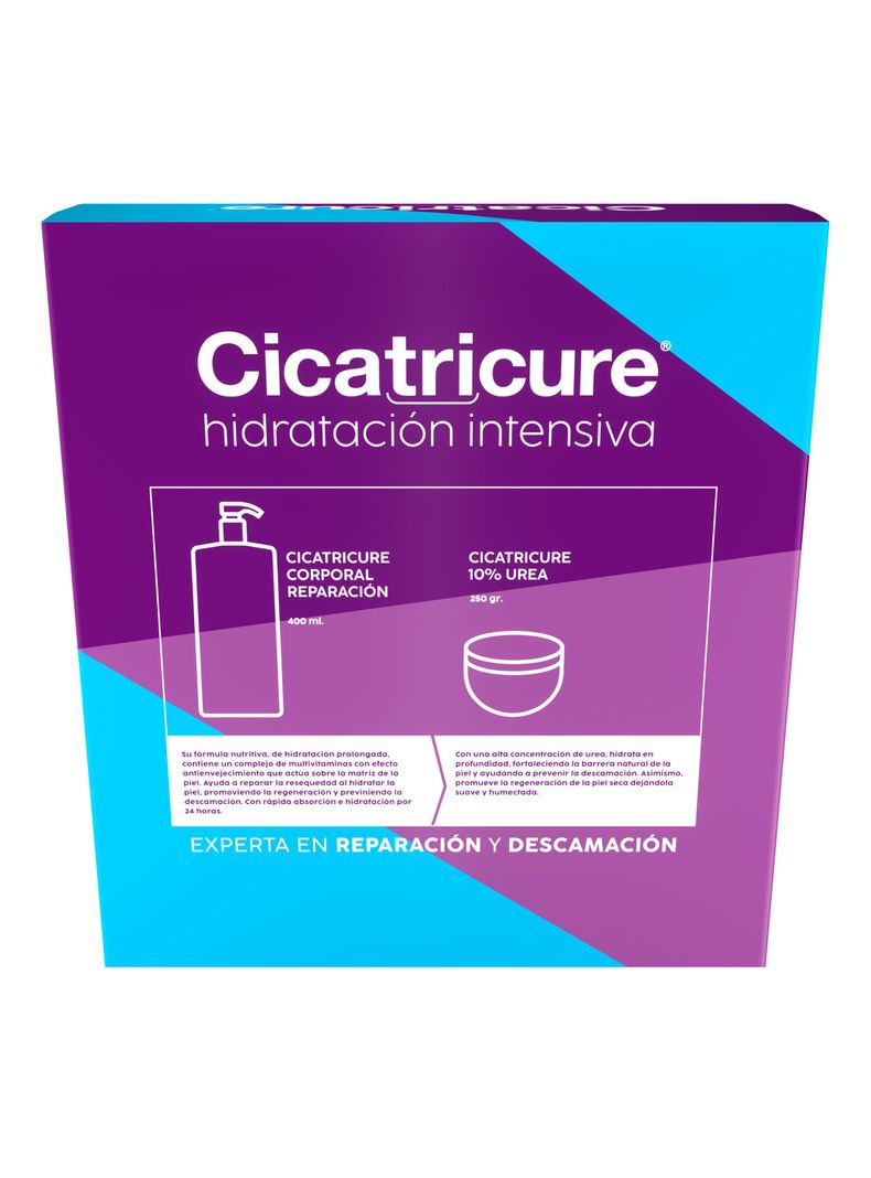 Set Cicatricure Crema Corporal Reparación  400 ml + Cicatricure Urea 10% 250 g-1