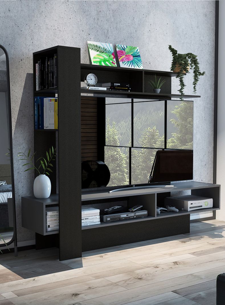 Estante Flamenco Tv 60" Wengue-Plomo-3