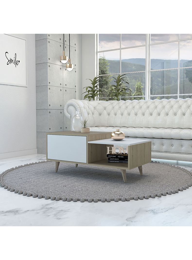 Mesa de Centro Bora (1C) Rovere + Blanco M-0