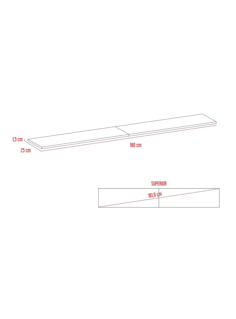 Repisa Classic Color Wall Z-160 Caramelo-Wengue-1
