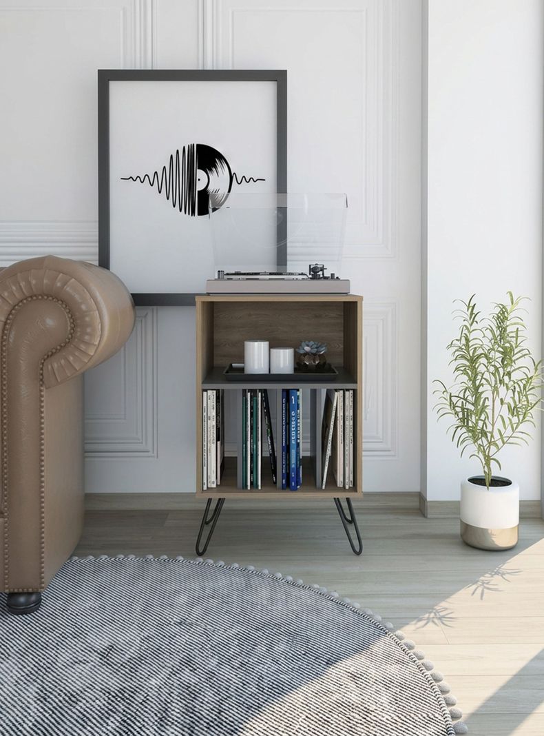 Mueble Funcional Vassel Miel-Plomo Beige