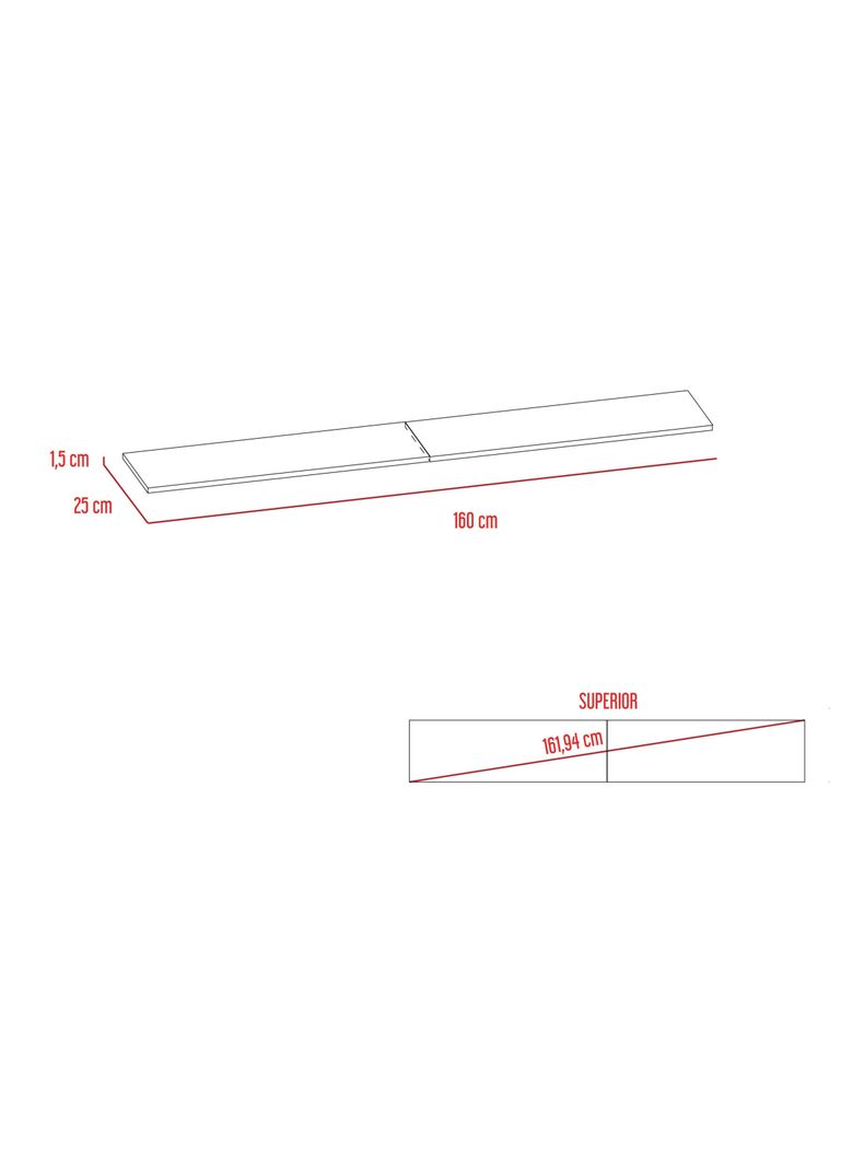 Repisa Vassel Wall Z-160 Habano-Blanco-1