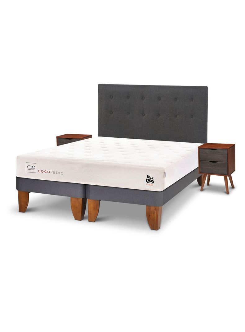 Cama Europea Cocopedic 2 Plazas Base Dividida + Set Muebles Eufrates-0