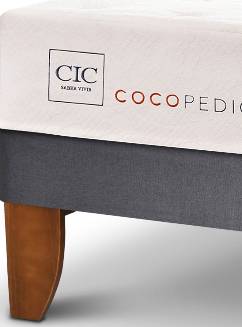 Cama Europea Cocopedic 2 Plazas Base Dividida + Set Muebles Miro-3