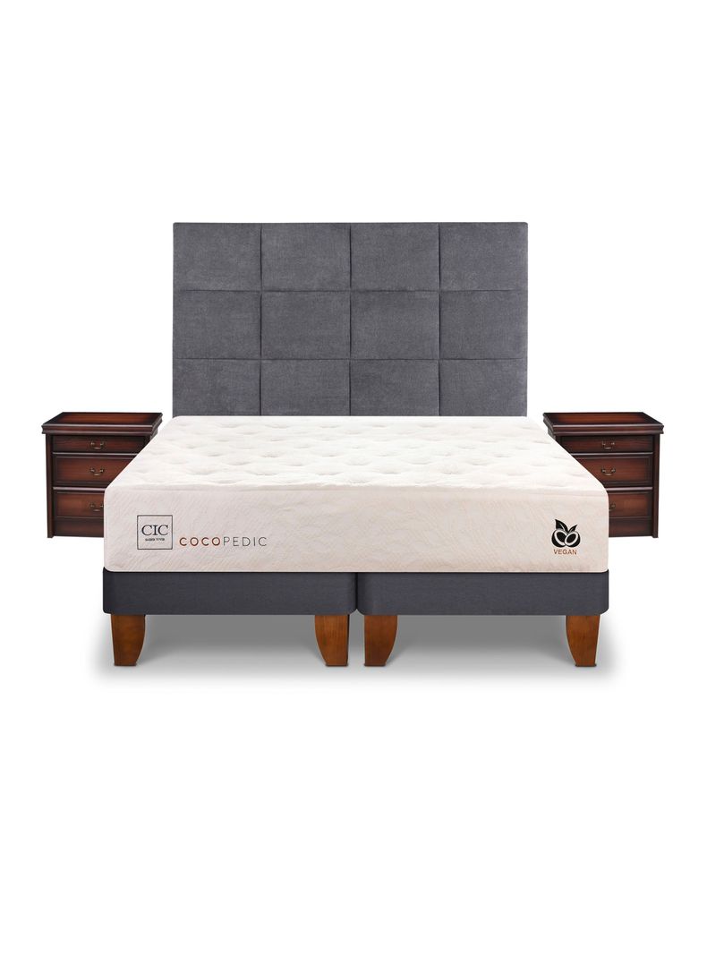 Cama Europea Cocopedic 2 Plazas Base Dividida + Set Muebles Tamesis-0