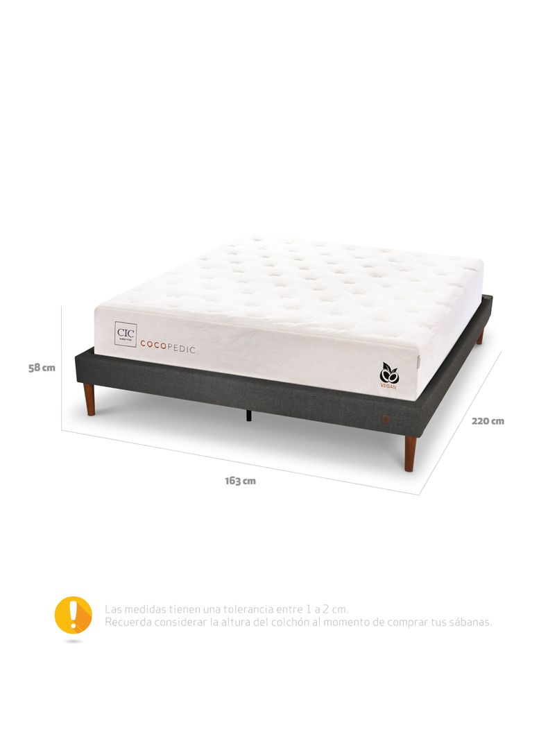 Cama Europea Curve Cocopedic 2 Plazas Base Dividida-1