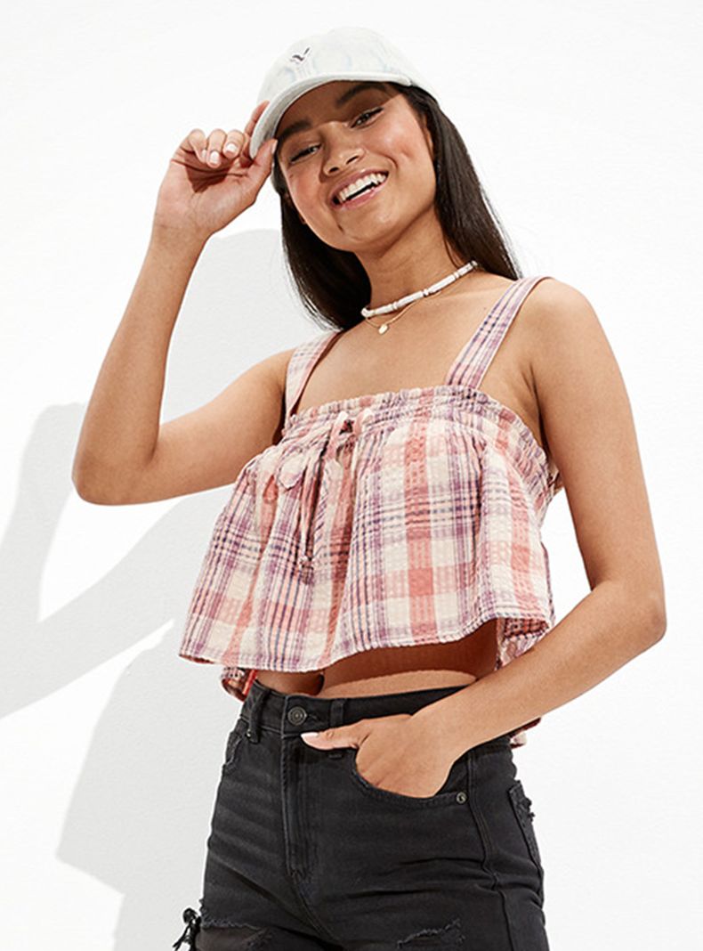 Polera Plaid Swing Cami
