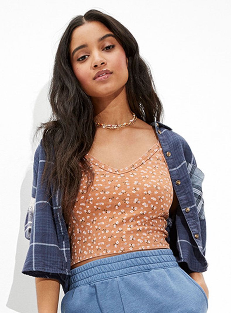 Polera Printed V-Neck Cami
