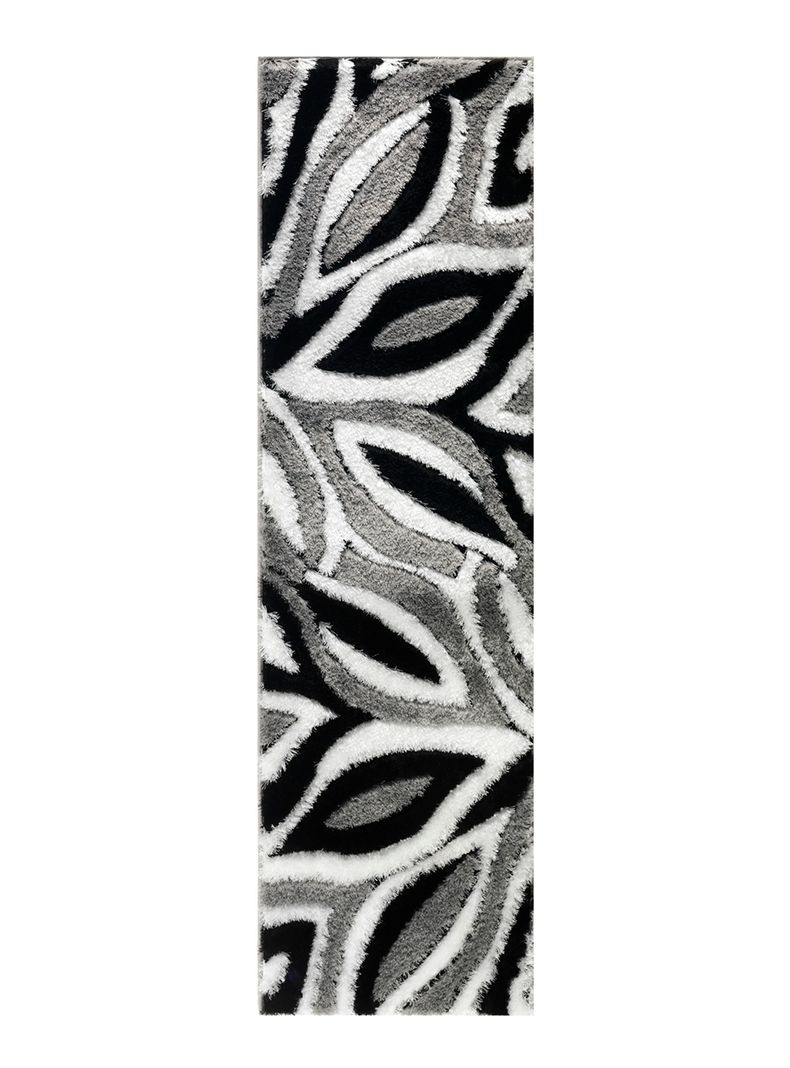 Alfombra Pasillo Exclusive Gris 60x210 cm Pétalos-0