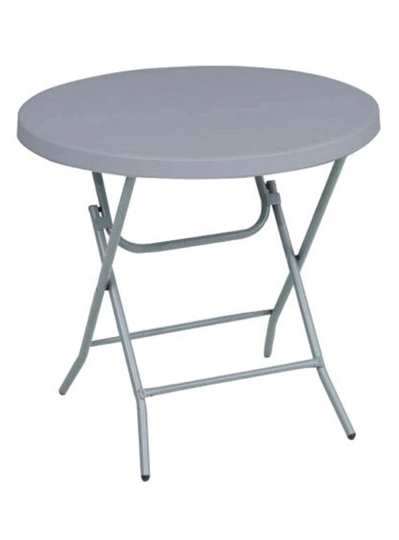 Mesa Plegable Redonda 80 Gris-0
