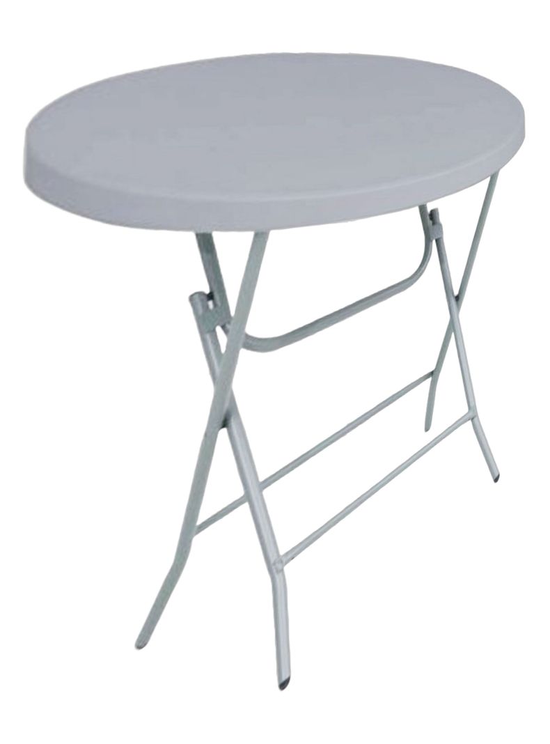 Mesa Plegable Redonda 80 Gris-1