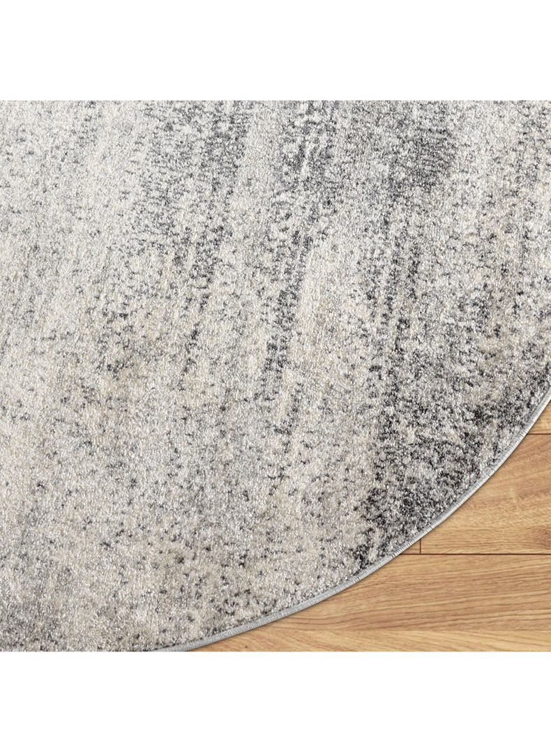 Alfombra Redonda Florida Gris 160 x 160 cm-4
