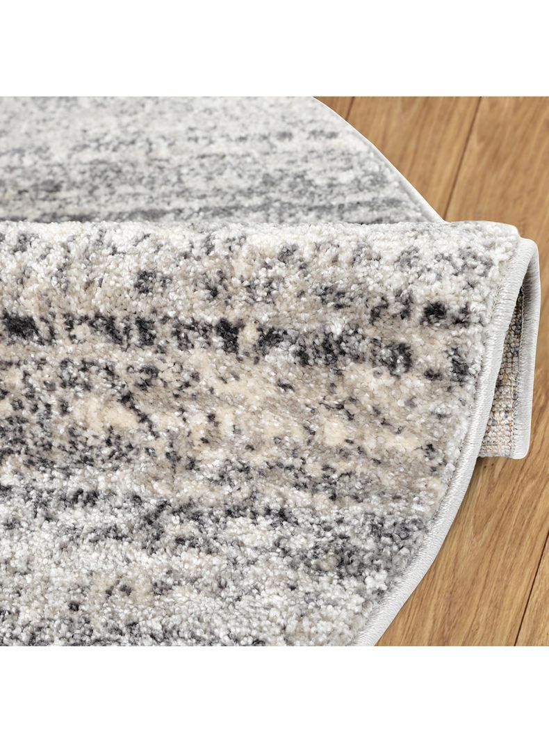 Alfombra Redonda Florida Gris 160 x 160 cm-2