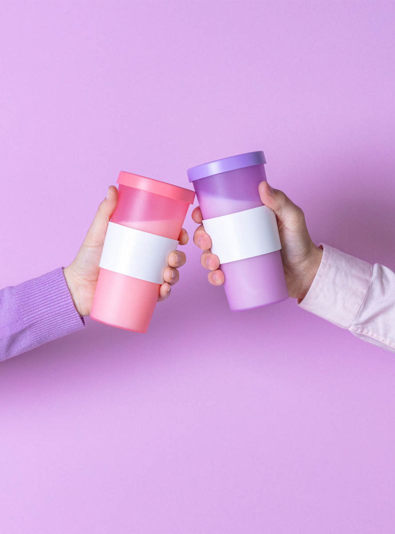 Vaso Mug para Café 500 ml Lavanda Translúcido-1