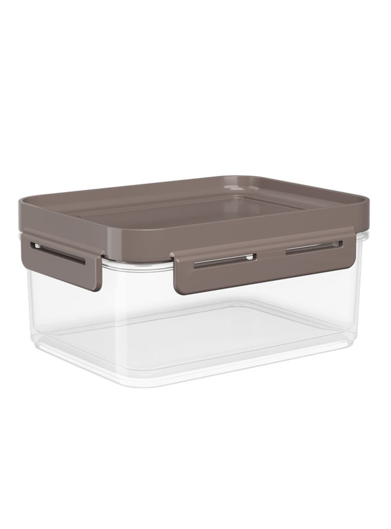 Pote Contenedor Hermético Tapa Flap 1 Litros Gris-0