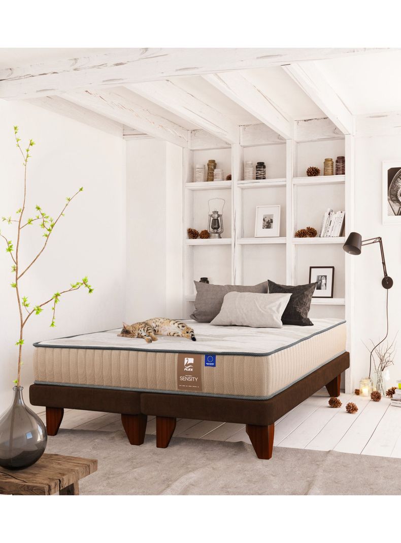 Cama Europea Dual Sensity 2 Plazas + Respaldo Royal-4