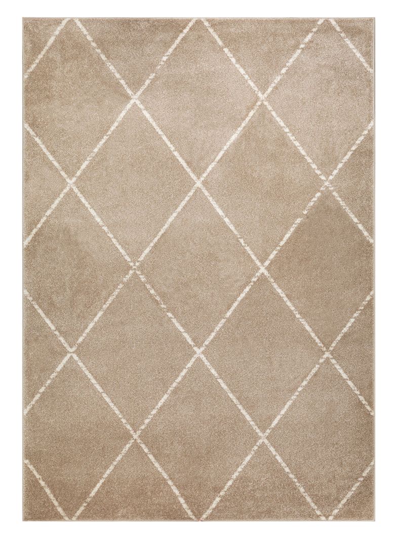Alfombra Florida Beige 200 x 290 cm Rombos Blanco-0