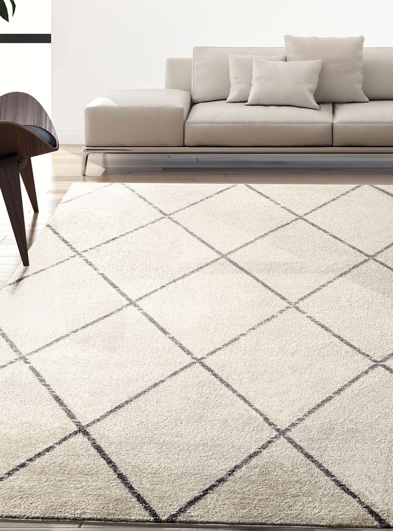 Alfombra Florida Blanca 120 x 180 cm Sim-2
