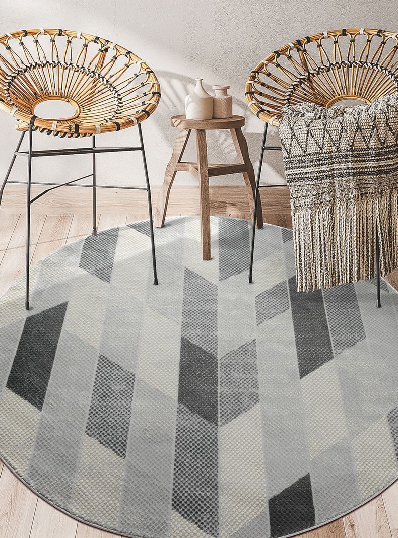 Alfombra Redonda Babil 65 Gris 160 x 160 cm-5