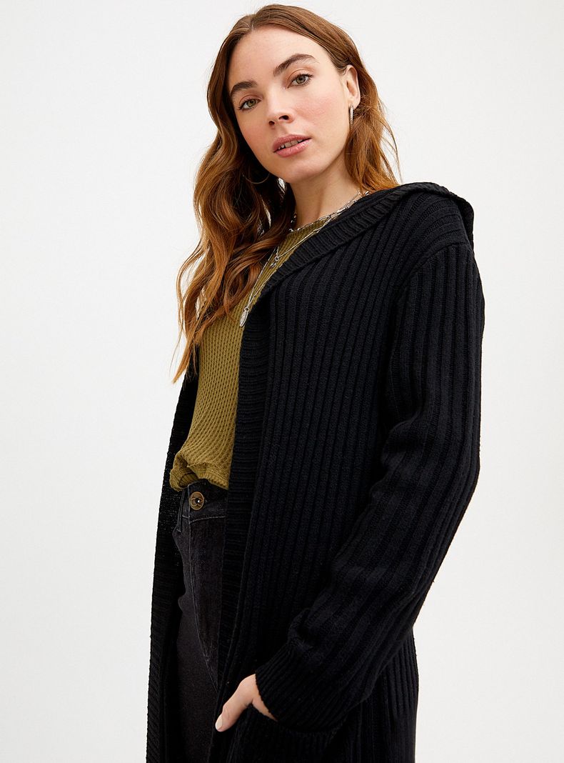 Chaleco Tejido Tipo Buclé Fit Oversize Cruzado-2
