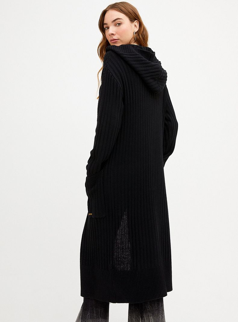 Chaleco Tejido Tipo Buclé Fit Oversize Cruzado-1