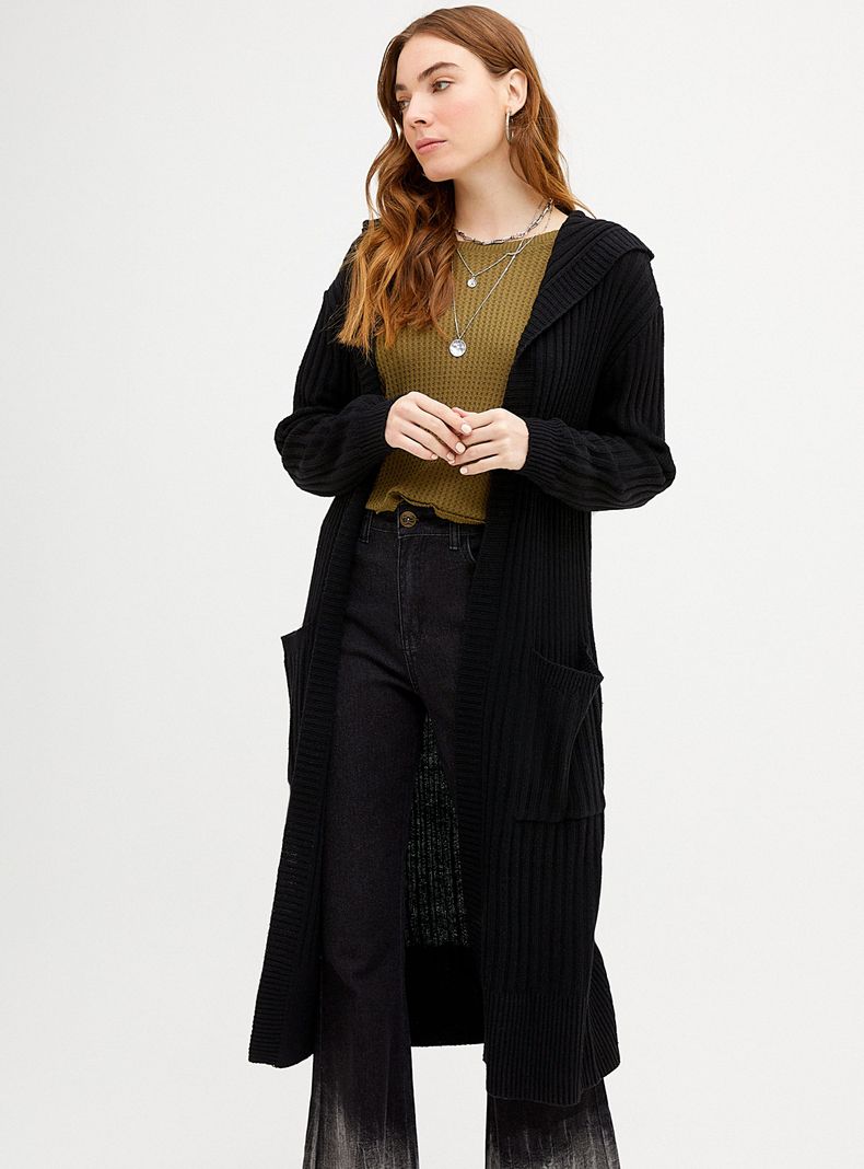 Chaleco Tejido Tipo Buclé Fit Oversize Cruzado-0