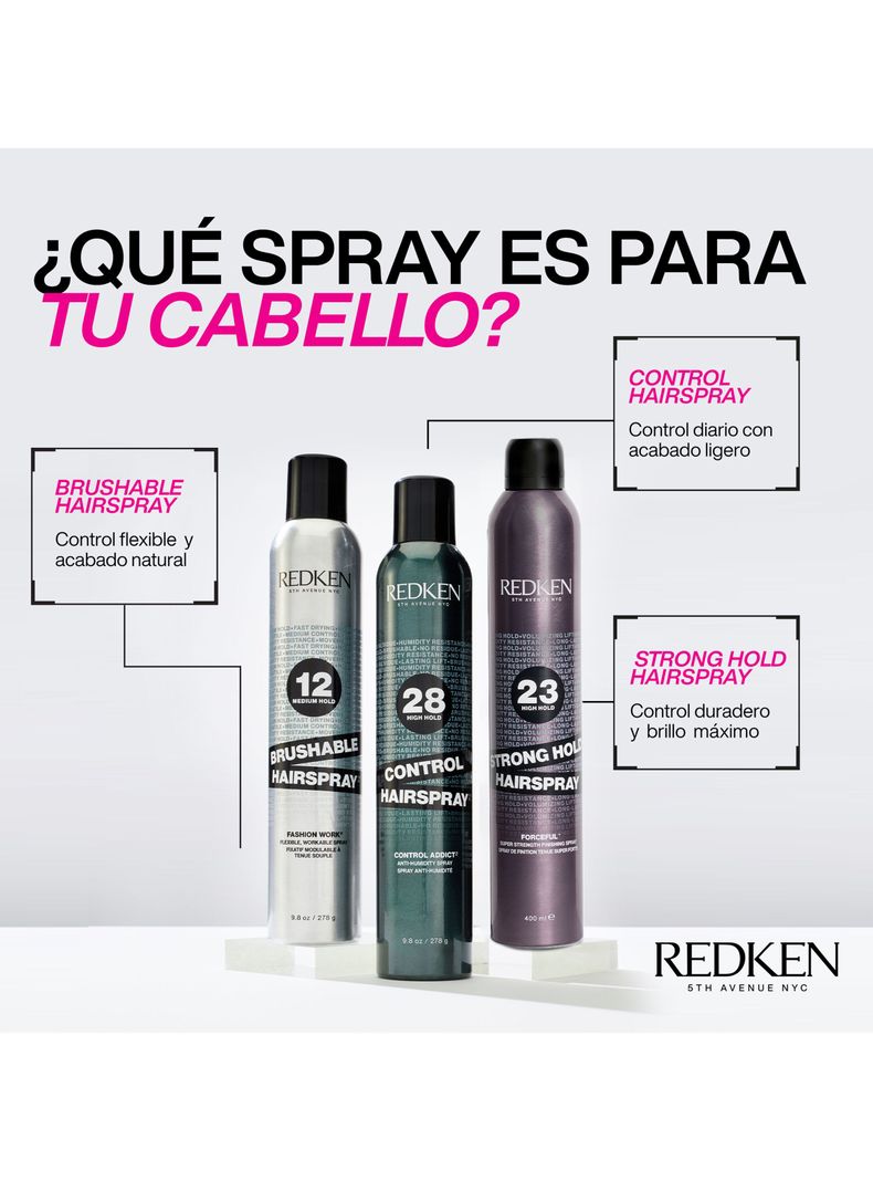 Spray Fijación Fuerte del Cabello Strong Hold Hairspray 23 400 ml-5