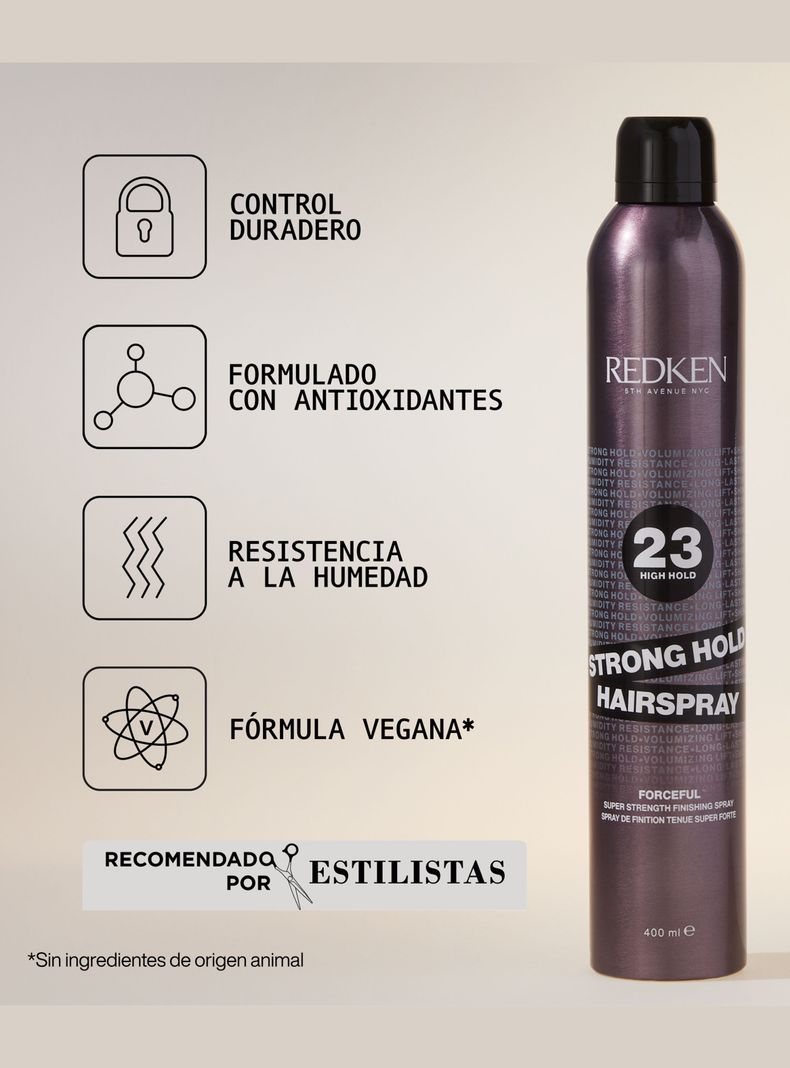 Spray Fijación Fuerte del Cabello Strong Hold Hairspray 23 400 ml-2