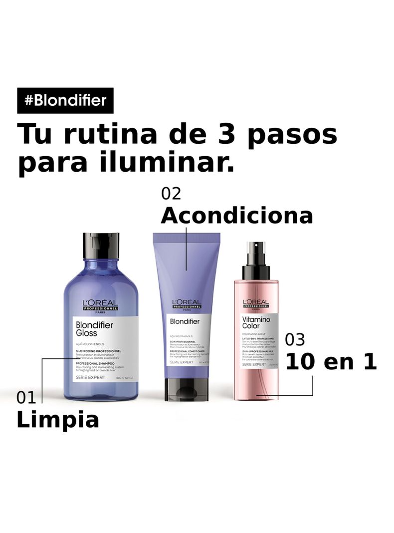 Tratamiento Concentrado Cuidado del Color Cabello Rubio Blondifier 400 ml-2