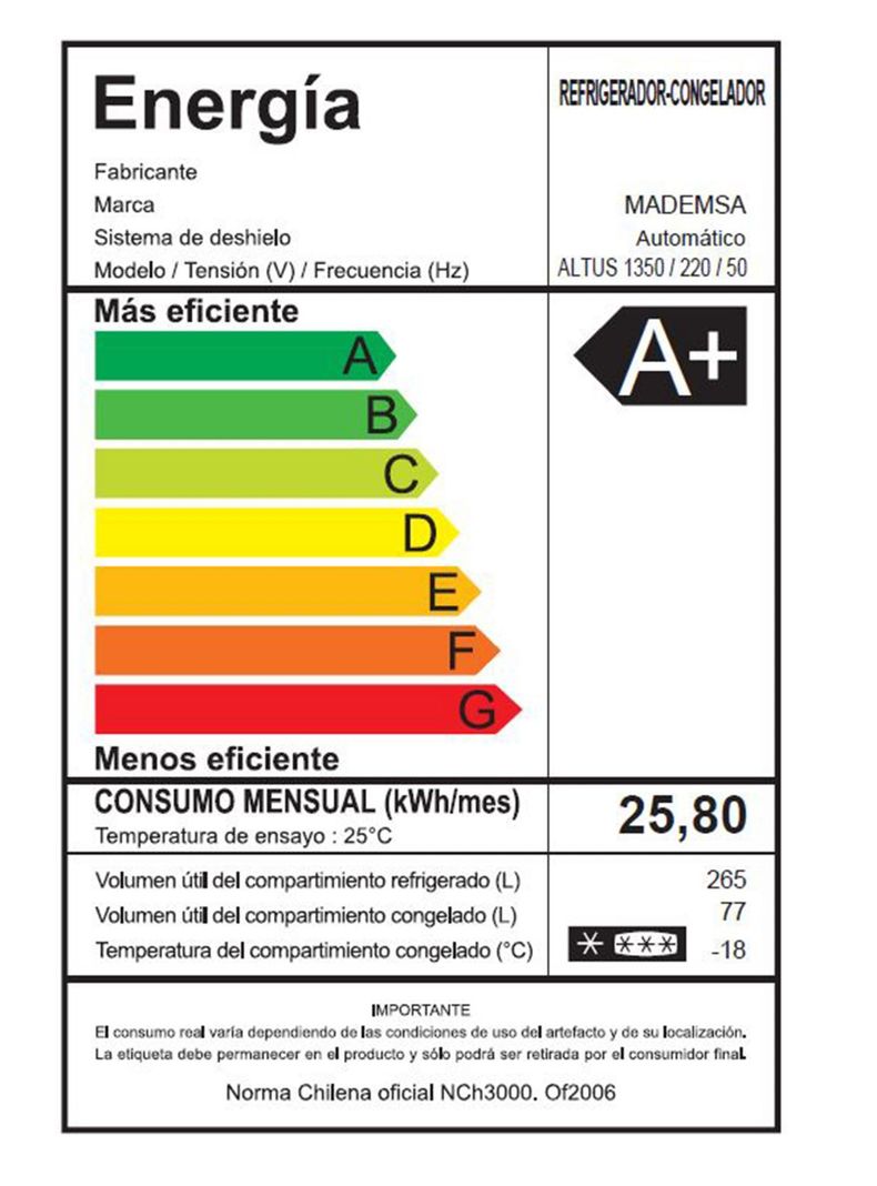 Refrigerador No Frost 342 Litros ALTUS 1350W-4