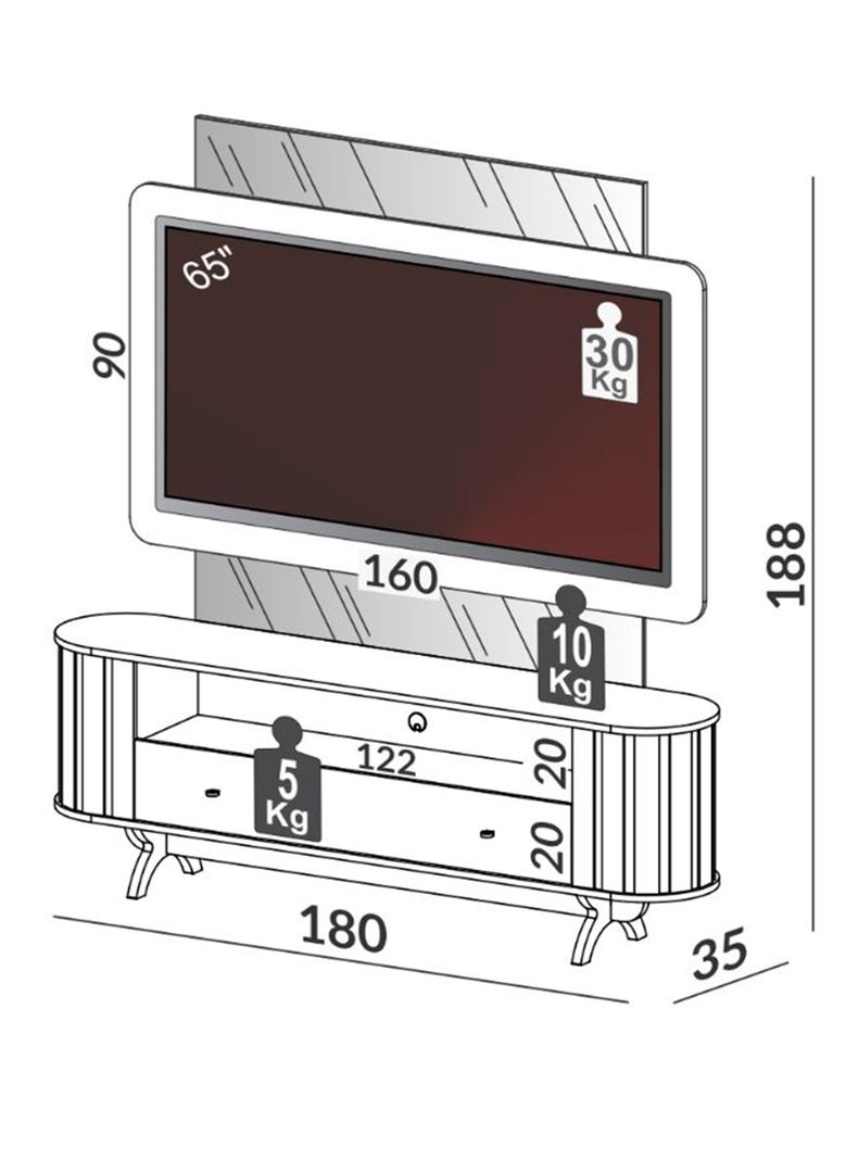 Home TV 65" 1 Cajón-1