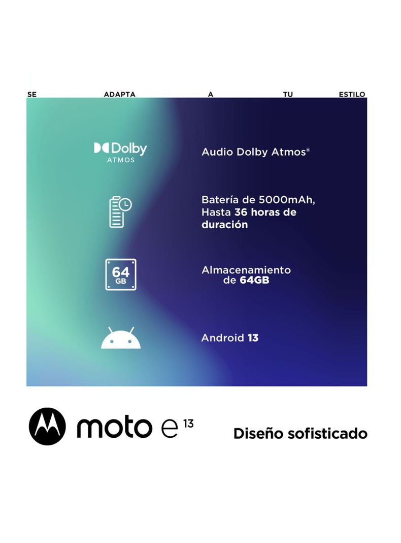 Smartphone Moto E13 64GB 6.5" Blanco Liberado-4
