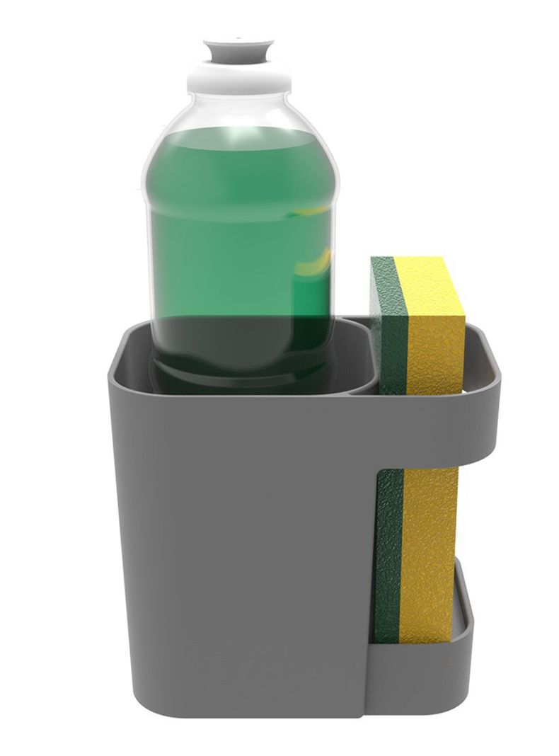 Organizador Soprano de Lavaplatos y Porta Cubiertos Gris-1